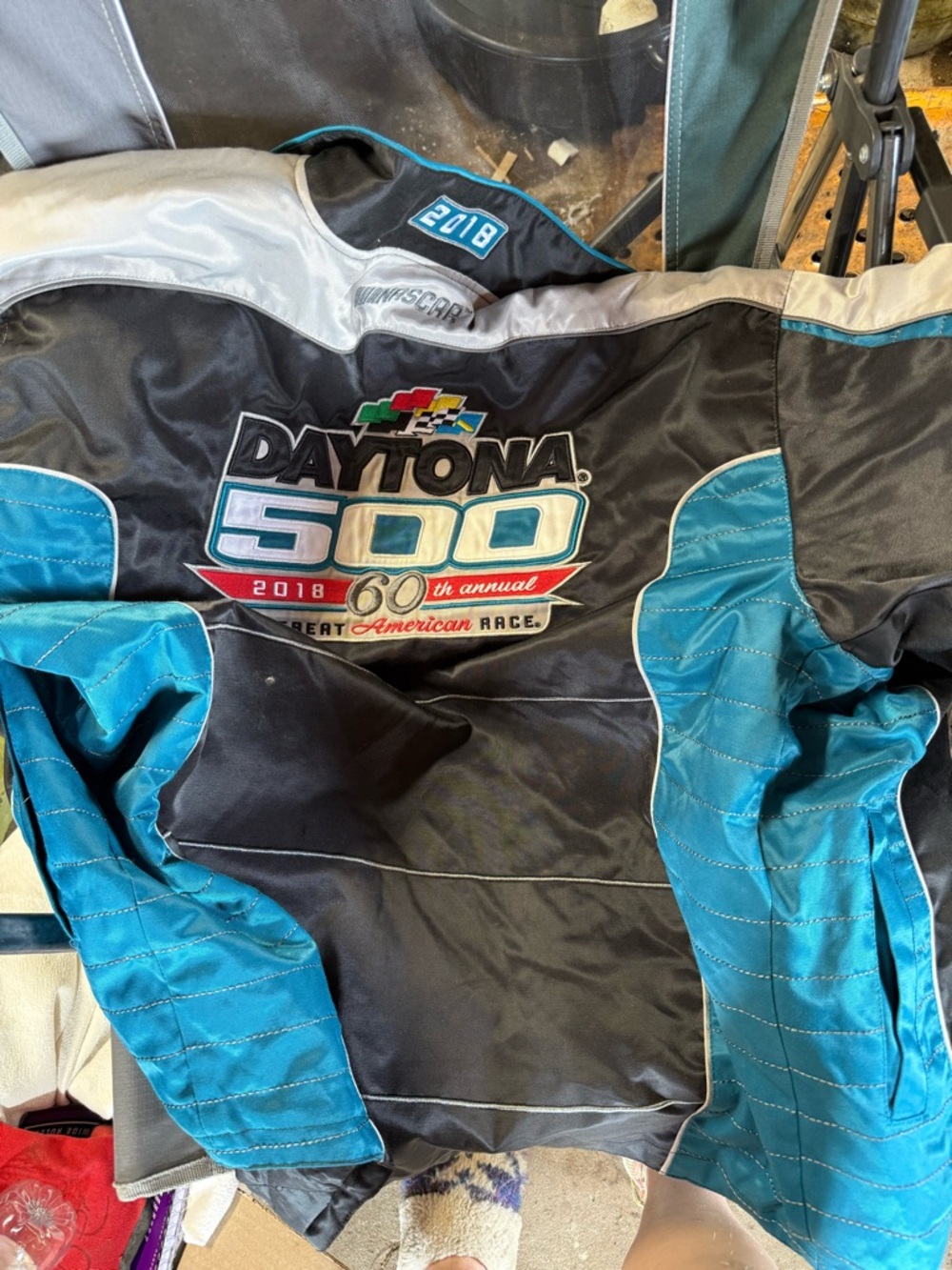 Fanatics Daytona 500 Black Teal Jacket